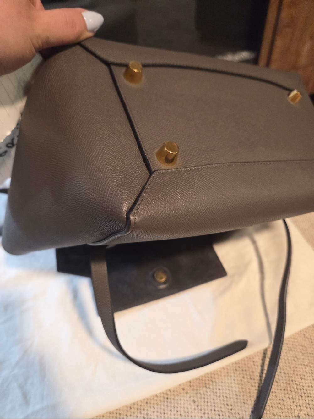 Celine leather mini belt bag gray - Picture 6 of 14